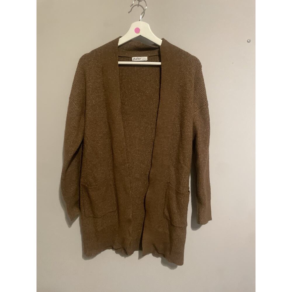 Aster Women Brown Cardigan‎ L